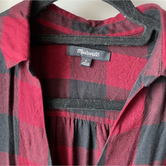 MADEWELL Wrap Front checkered top size Small - Picture 9 of 13